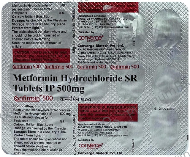 Confirmin 500mg Tablet SR 15 Tablet SR