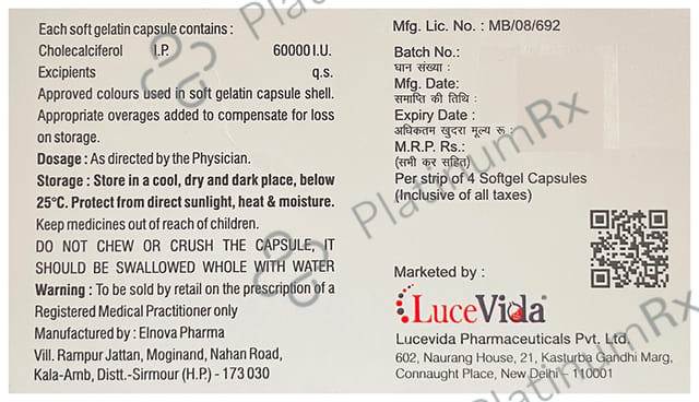 Lumifit D3 60K Capsule Soft Gelatin Capsule