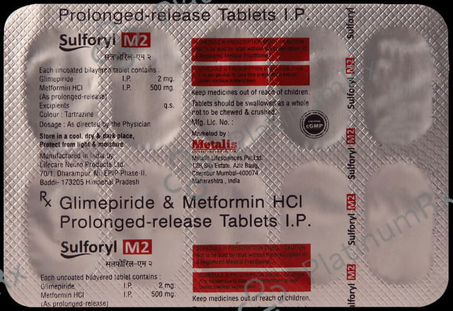 Sulforyl M 2mg/500mg Tablet