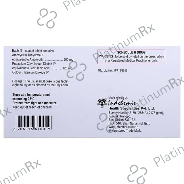 Indclav 625mg Tablet 10s