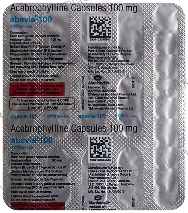 Abevia 100mg Capsule 15s