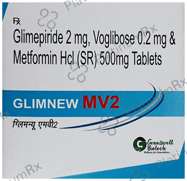 Glimnew MV 2mg Tablet SR 10s