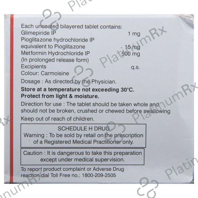 Gluconorm PG 1/500/15mg Tablet PR 15s