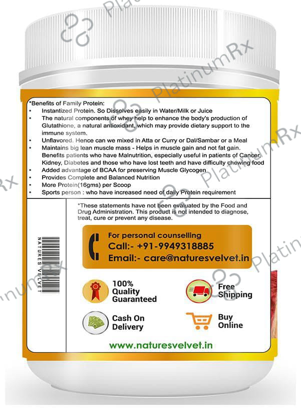 Nature's Velvet Family Protein Powder