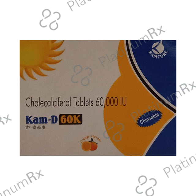Kam D 60K Chewable Tablet Orange
