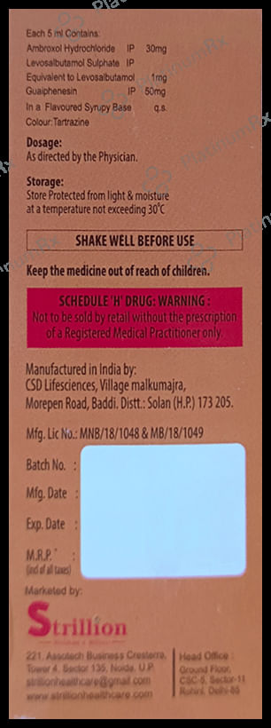 Turbokuf-LS Cough Syrup Sugar Free