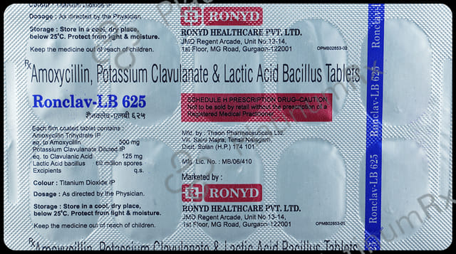 Ronclav LB 500mg/125mg Tablet