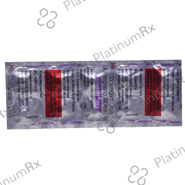 Lonazep 1mg Tablet MD 10s