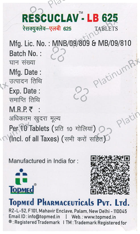 Rescuclav-LB 625 Tablet
