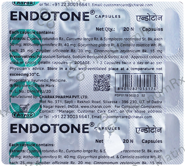 Charak Endotone Capsule 20s