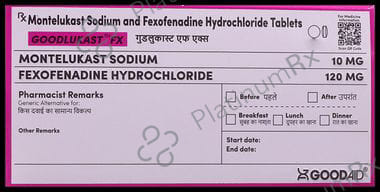 Goodlukast FX 120/10mg Tablet 10s
