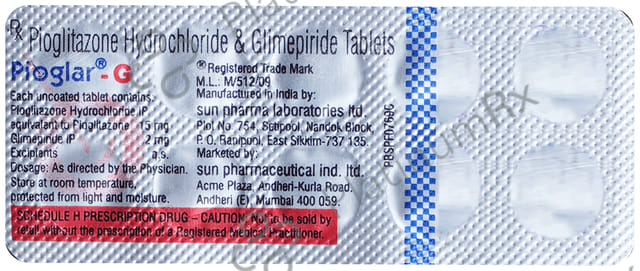 Pioglar G 15/2mg Tablet 10s