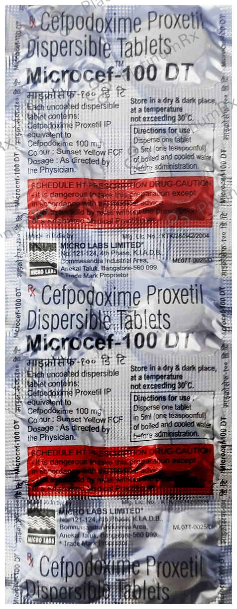 Microcef DT 100mg Tablet 10s