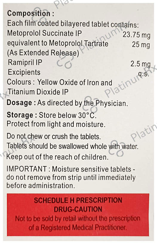 Met XL R 25/2.5mg Tablet ER 15s