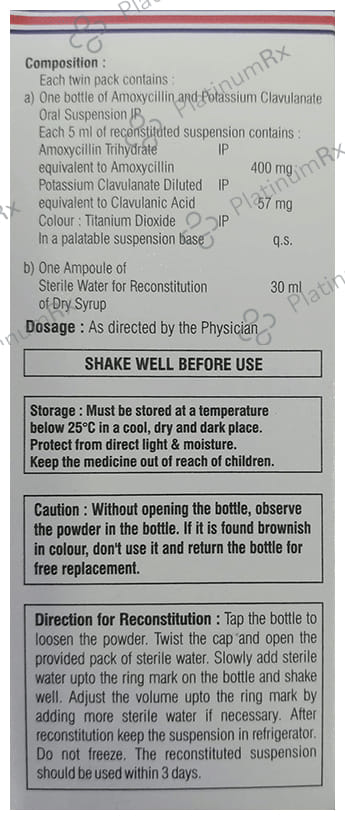 Hhamclav DS 400/57mg Dry Syrup 30ml