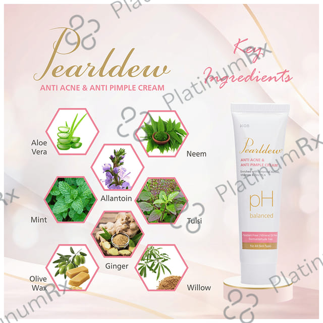 Pearldew Anti Acne & Anti Pimple Cream (25gm Each) 4 Tubes
