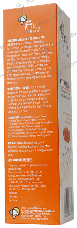 Fixderma Vitamin-C Foaming Face Cleanser with Built-in-Brush