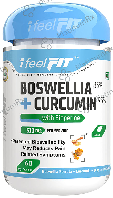 iFeelFIT Boswellia 85% + Curcumin 95% with Bioperine Veg. Capsule
