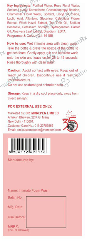 Dr. Morepen Clean & Pure Female Foam Intimate Wash