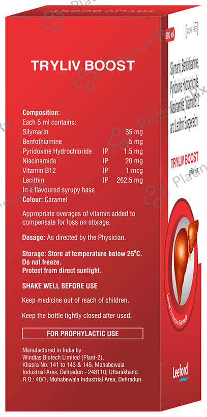 Tryliv Boost Sugar Free Syrup 200ml