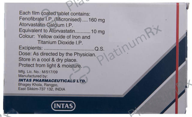 Lipicure TG 10/160mg Tablet 15s