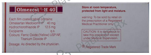 Olmezest H 12.5/40mg Tablet 10s