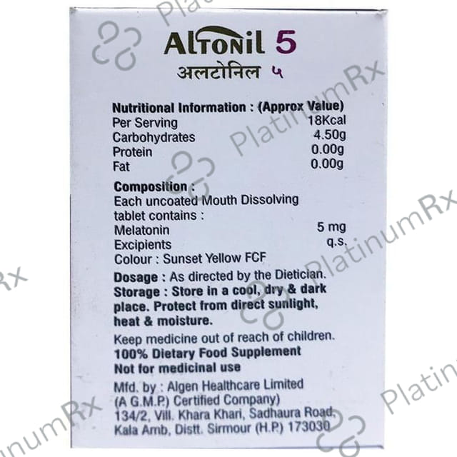 Altonil 5mg Tablet MD 15s