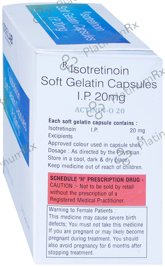 Actinin O 20mg Soft Gelatin Capsule 10s