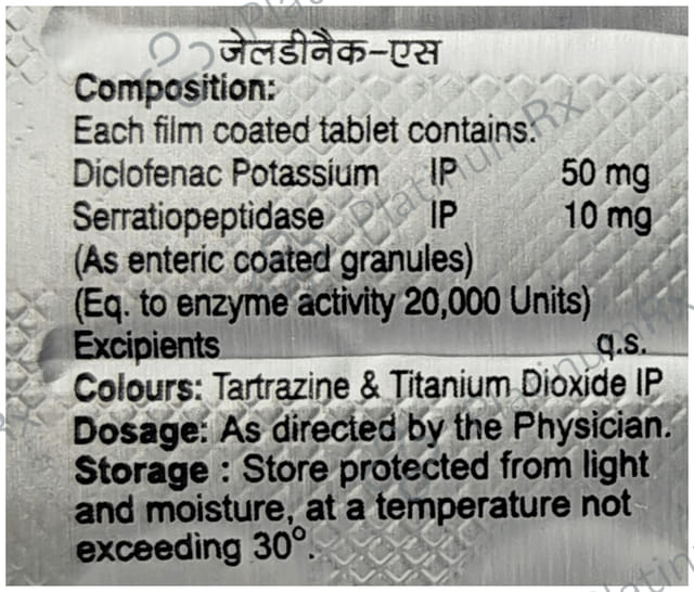 Zeldinac S 50/10mg Tablet 10s