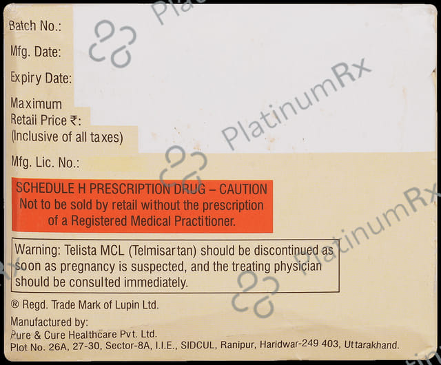 Telista MCL 10/50/40mg Tablet ER 10s