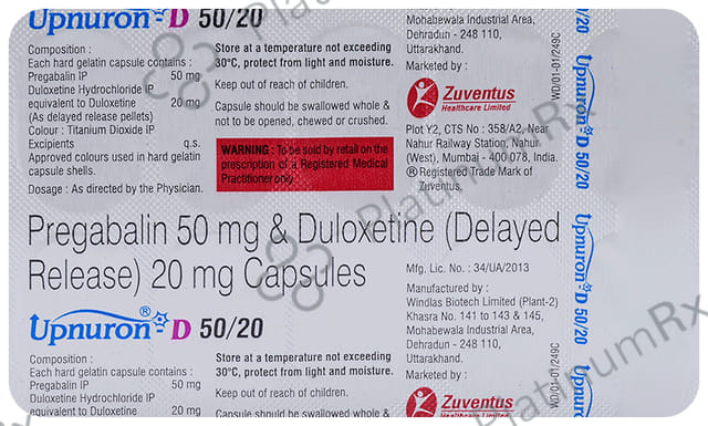 Upnuron D 50/20mg Capsule 10s