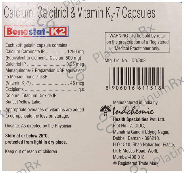 Bonestat K2 Soft Gelatin Capsule 15s