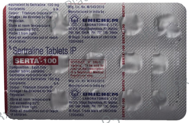 Serta 100mg Tablet 15s