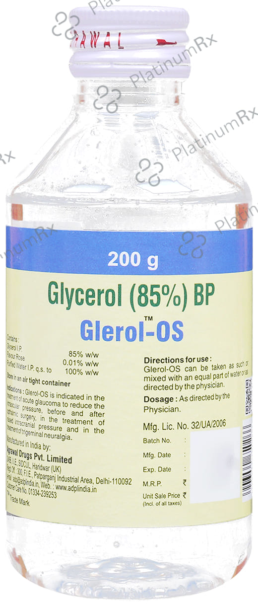 Glerol-OS Gel - Glycerol (85%) BP for Eye Health 200 Gel