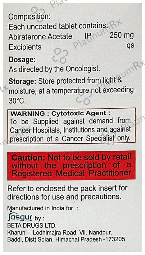 Abirabuzz 250mg Tablet 120s