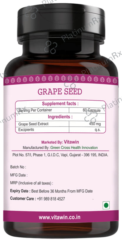 Vitawin Grape Seed Vegetarian Capsule