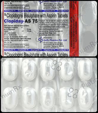 Clopiday AS 75mg/75mg Tablet