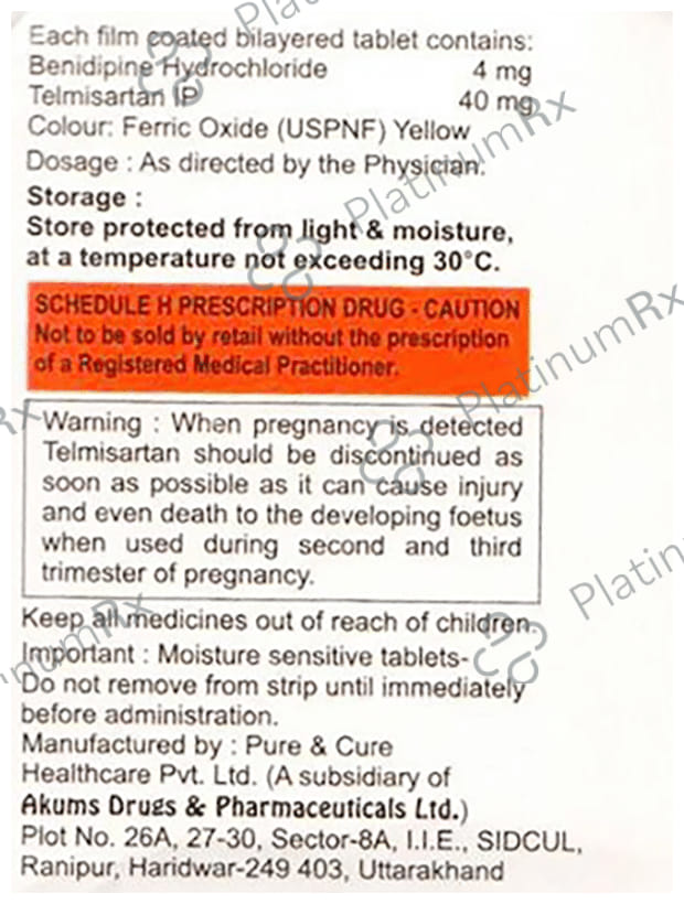 Benitowa TM 4/40mg Tablet 15s