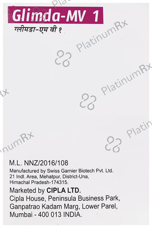 Glimda MV 1/500/0.2mg Tablet SR 10s