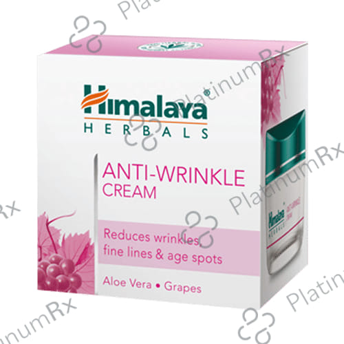 Himalaya Herbals Anti-Wrinkle Cream with Aloe Vera & Grape Extract - For Fine Lines & Age Spots