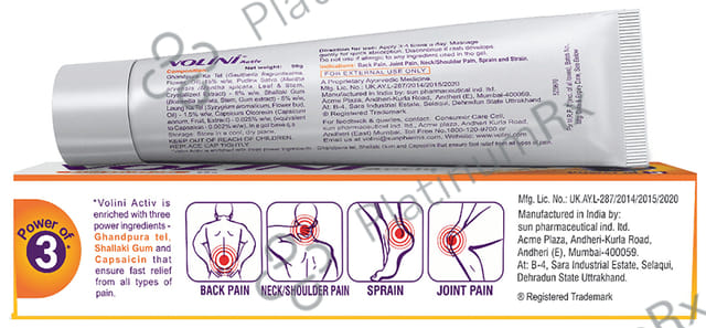 Volini Activ Pain Relief Gel 50gm