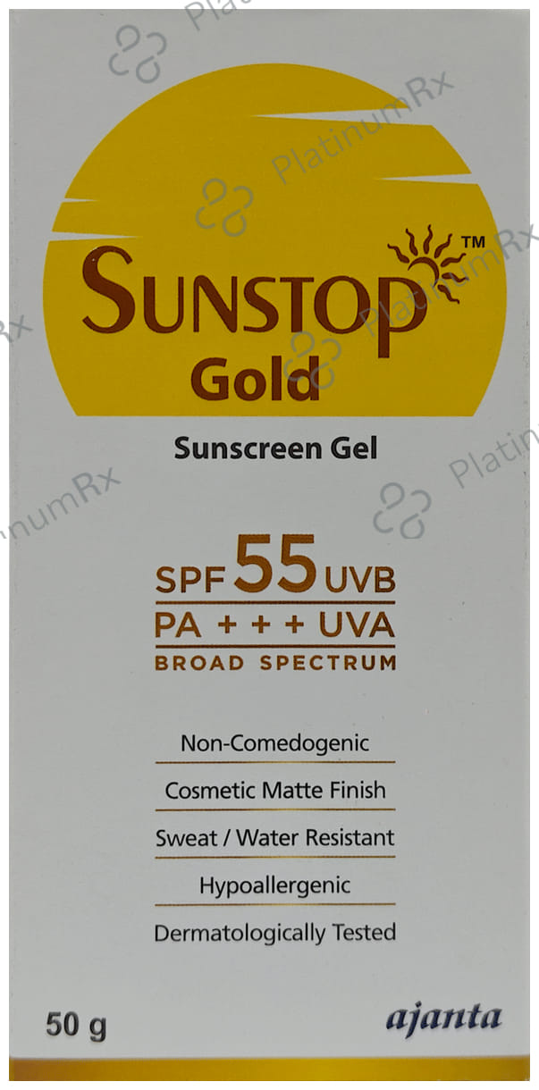 Sunstop Gold Sunscreen SPF 55 PA+++ Gel 50gm
