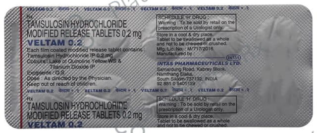 Veltam 0.2mg Tablet MR 10s