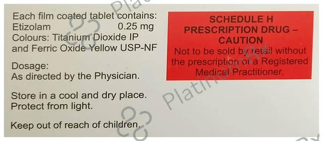 Etizola 0.25 Tablet