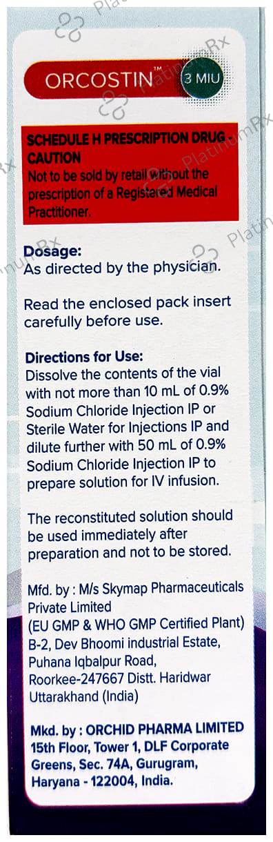 Orcostin 3 Injection 1s