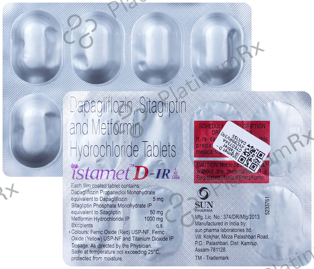 Istamet D IR 5/1000/50mg Tablet IR 7s