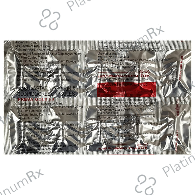 Preva Gold 20/75mg Capsule 10s
