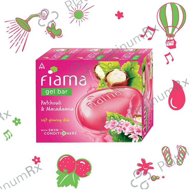 Fiama Gel Bar (125gm Each) Patchouli & Macadamia