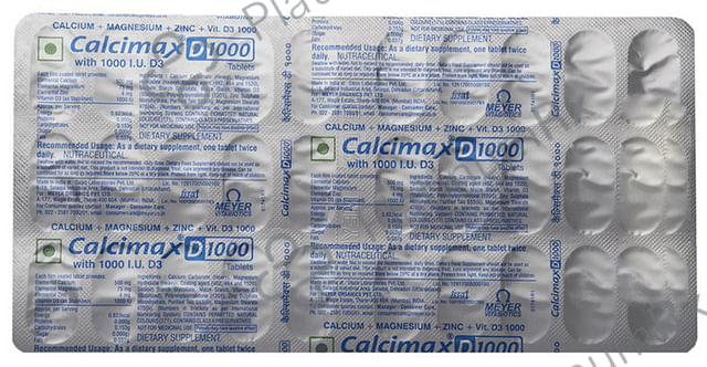 Calcimax D 1000mg Tablet 30s