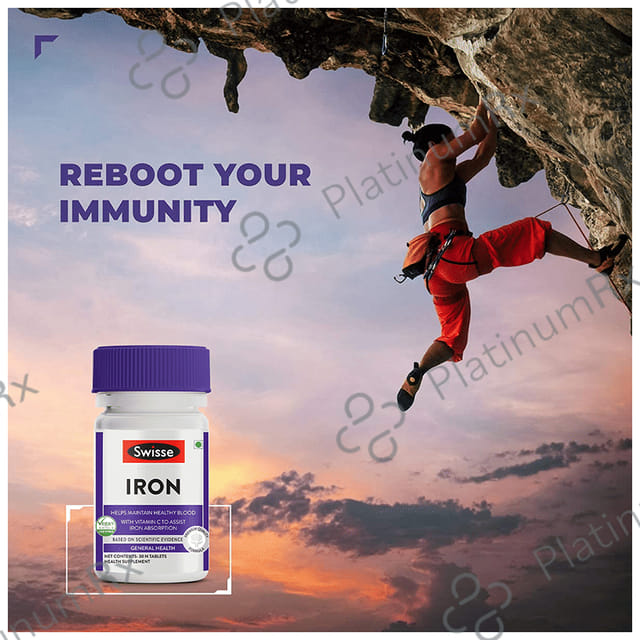 Swisse Iron Tablet - With Vitamin C for Healthy Blood & Iron Absorption